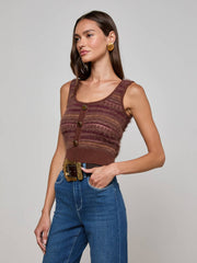 Galene Tank in Natural/Mauve Multi | L'AGENCE Women