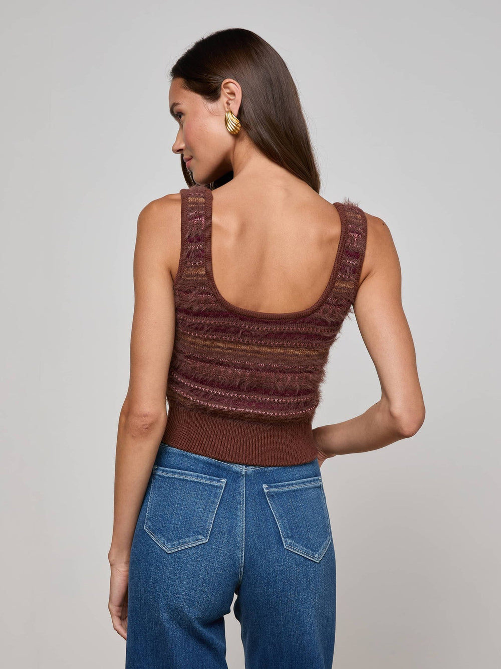 Galene Tank in Natural/Mauve Multi | L'AGENCE Women