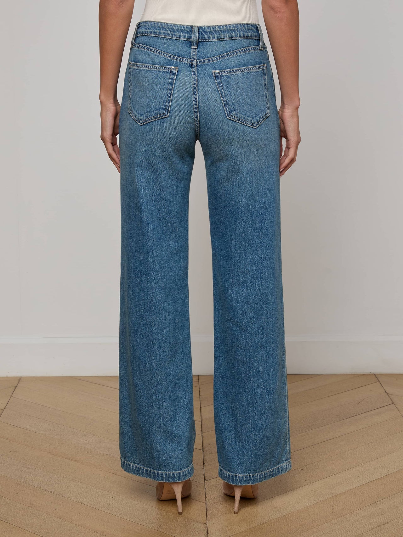 Scottie Wide-Leg Jean in Fargo | L'AGENCE for sale