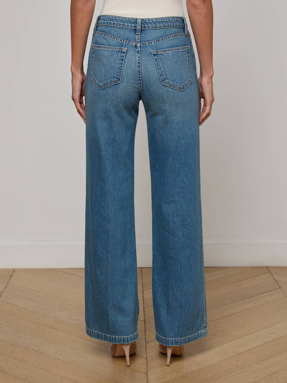 Scottie Wide-Leg Jean in Fargo | L'AGENCE for sale