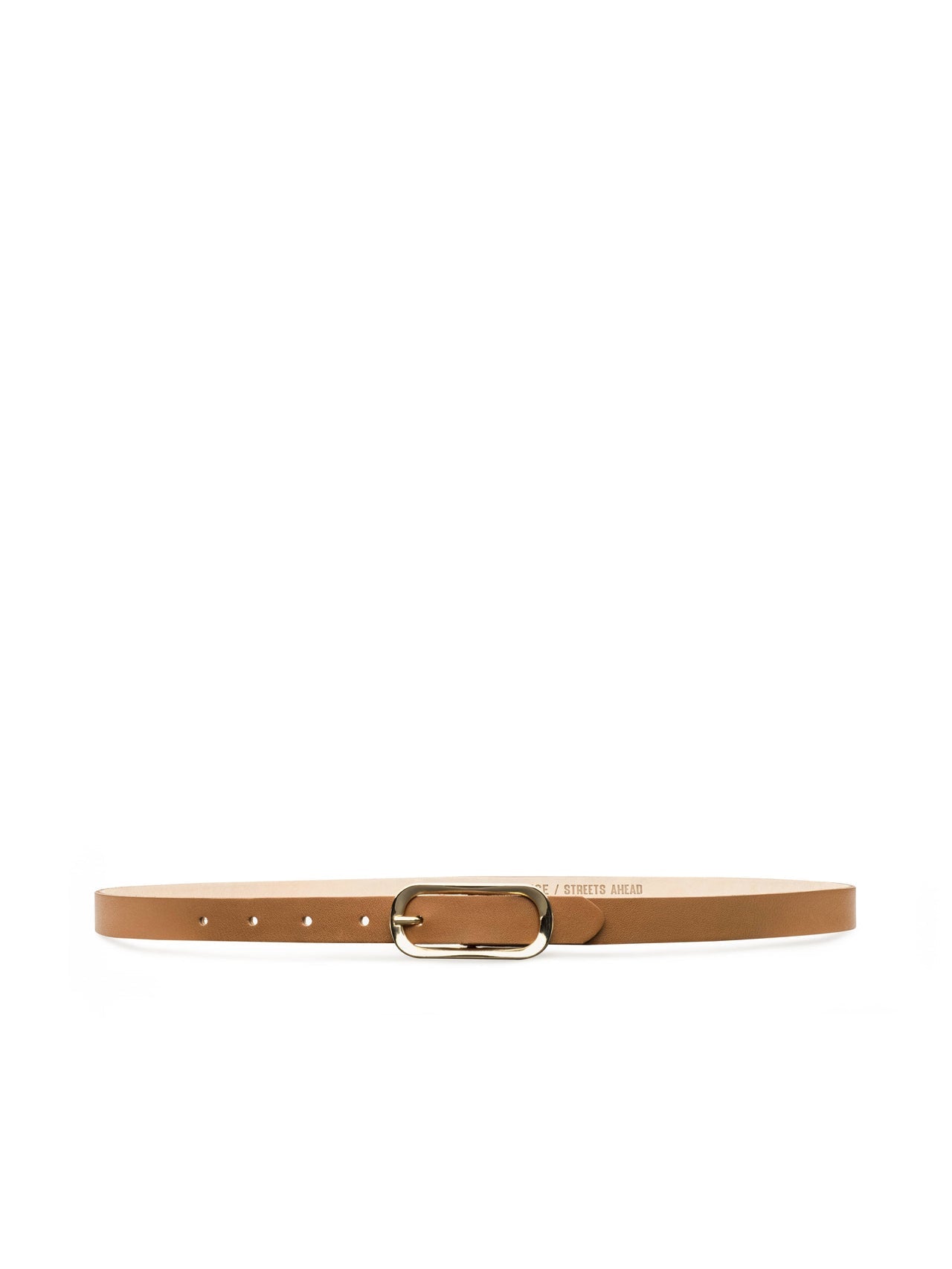 Leya Leather Belt in Tan | L'AGENCE discount