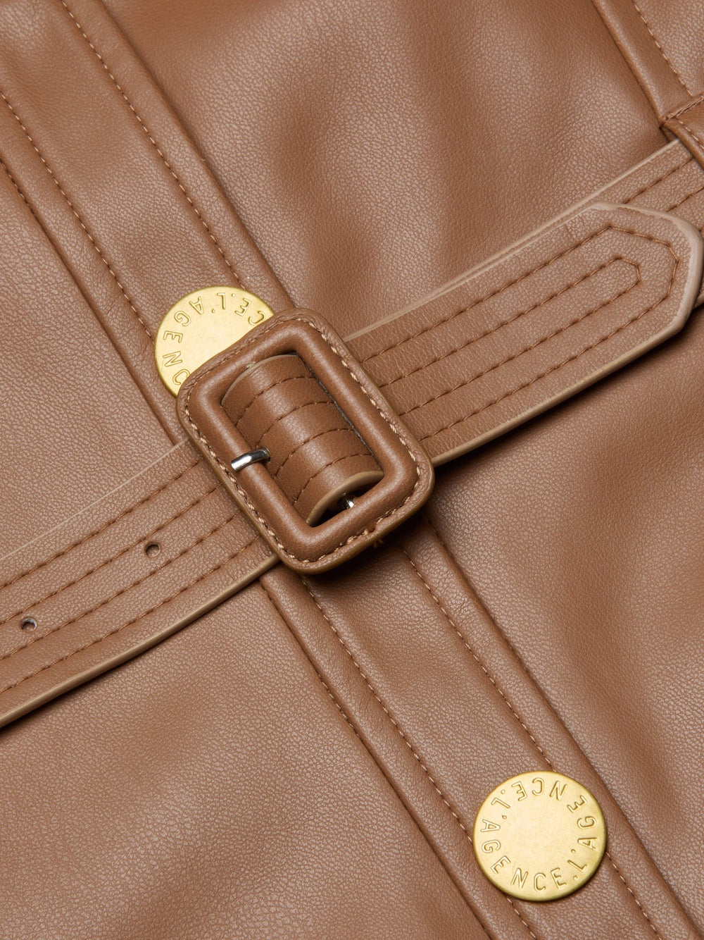 Ronin Vegan Leather Dress in Soft Cognac | L'AGENCE Women