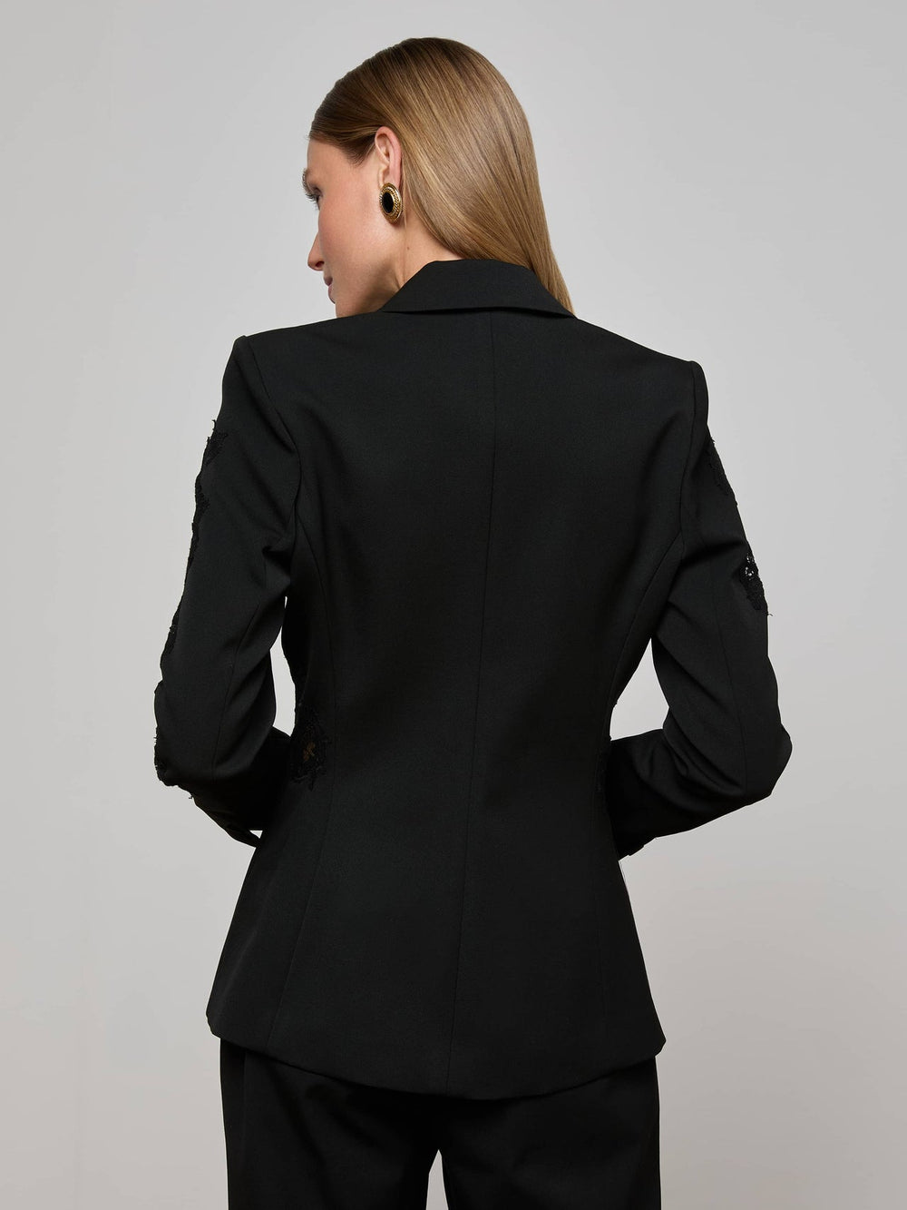 Clementine Lace Blazer in Black | L'AGENCE Women