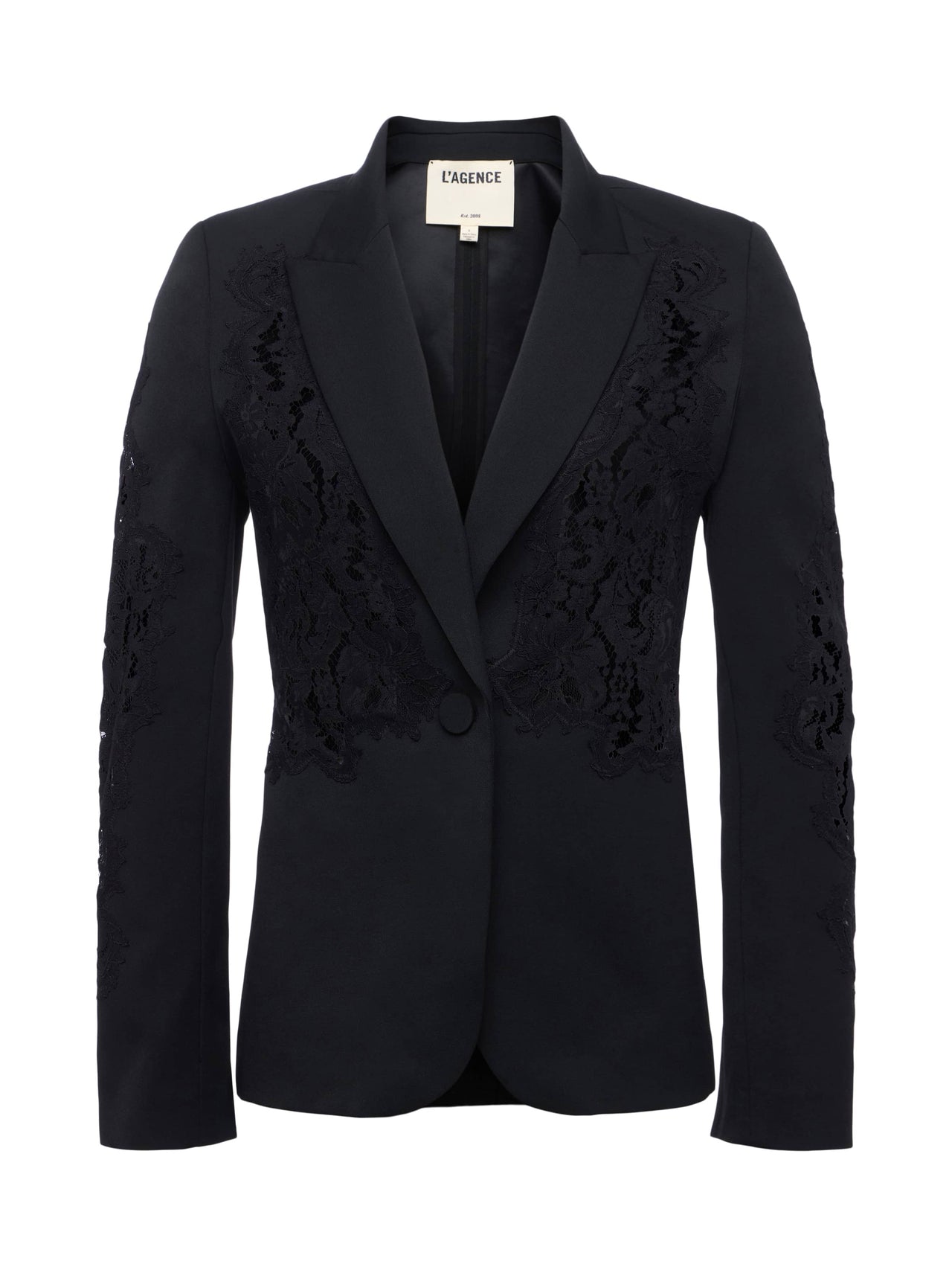 Clementine Lace Blazer in Black | L'AGENCE Women
