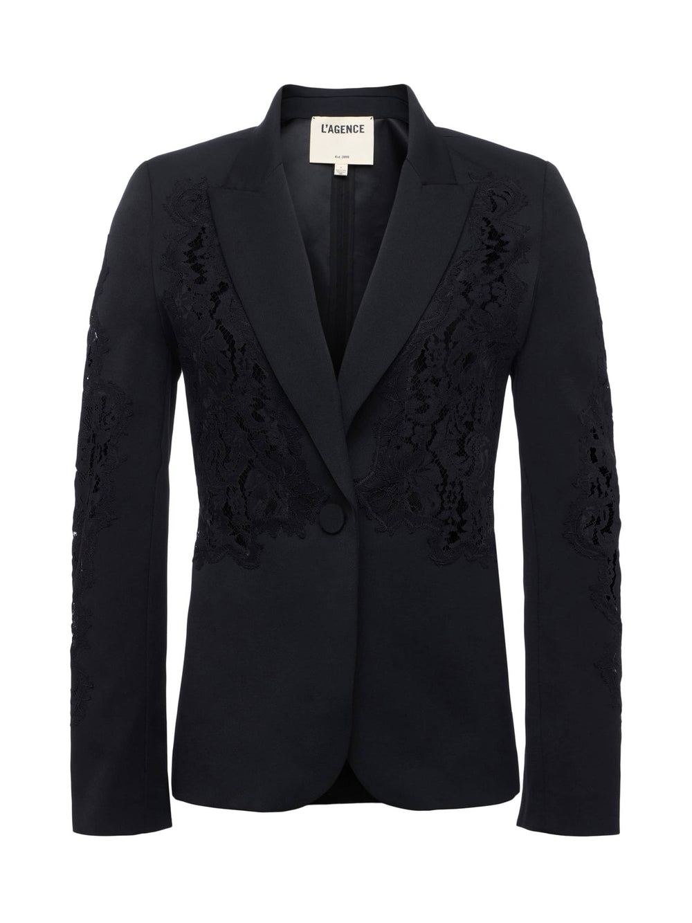 Clementine Lace Blazer in Black | L'AGENCE Women