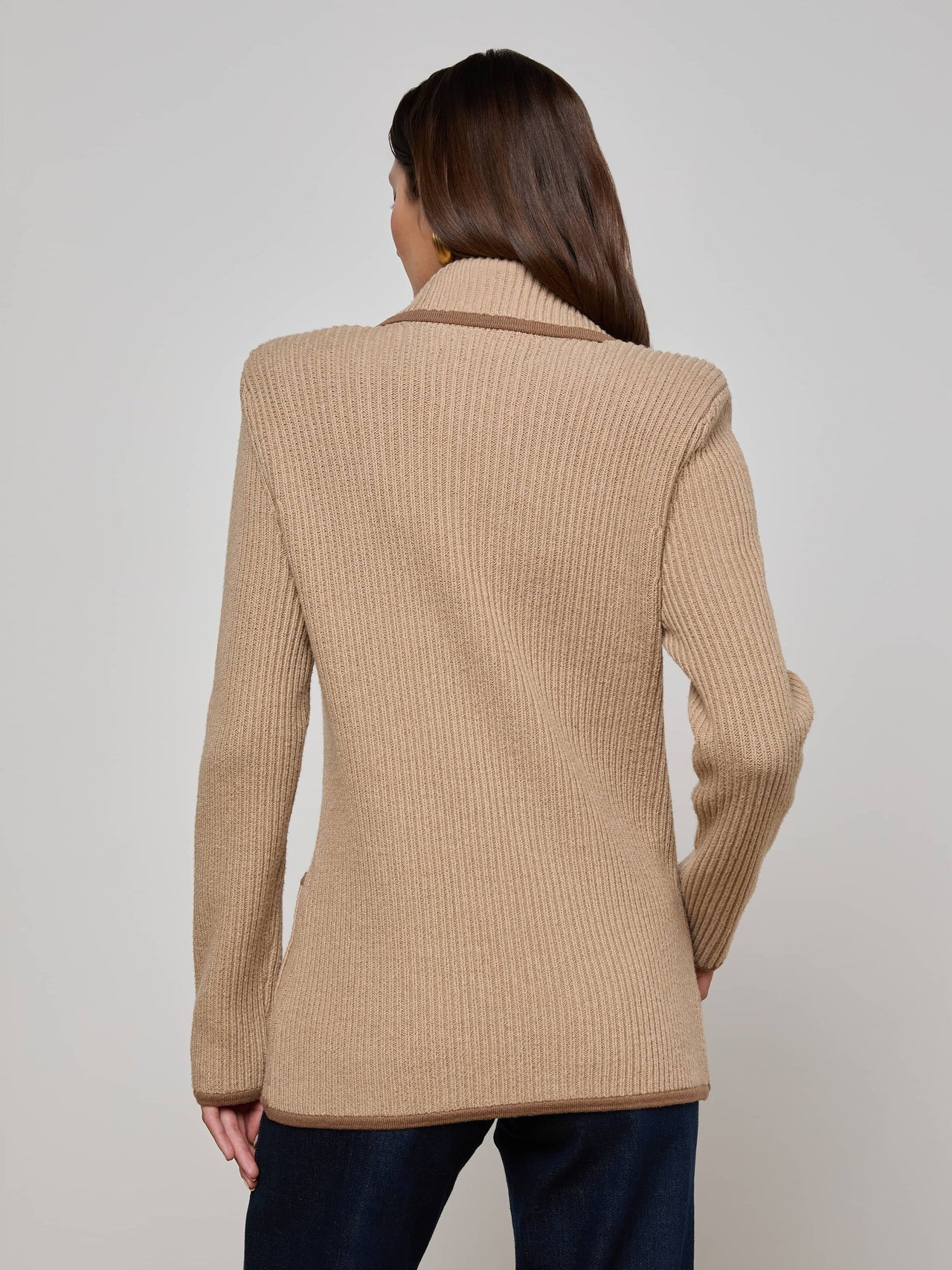 Ranch Knit Blazer in Natural/Brown | L'AGENCE near me
