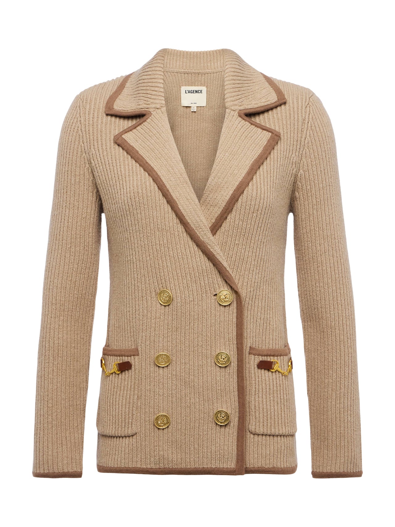 Ranch Knit Blazer in Natural/Brown | L'AGENCE near me