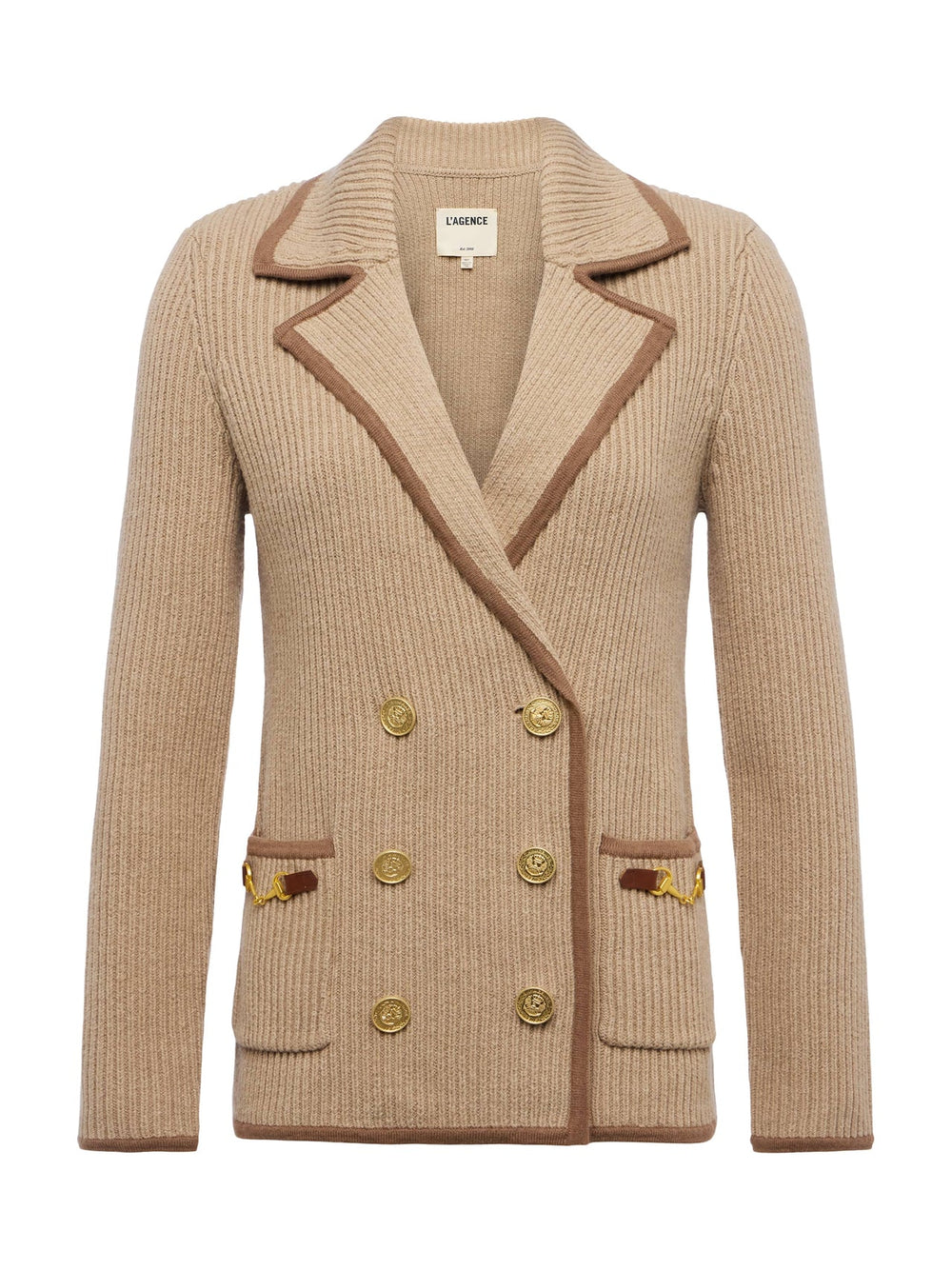 Ranch Knit Blazer in Natural/Brown | L'AGENCE near me