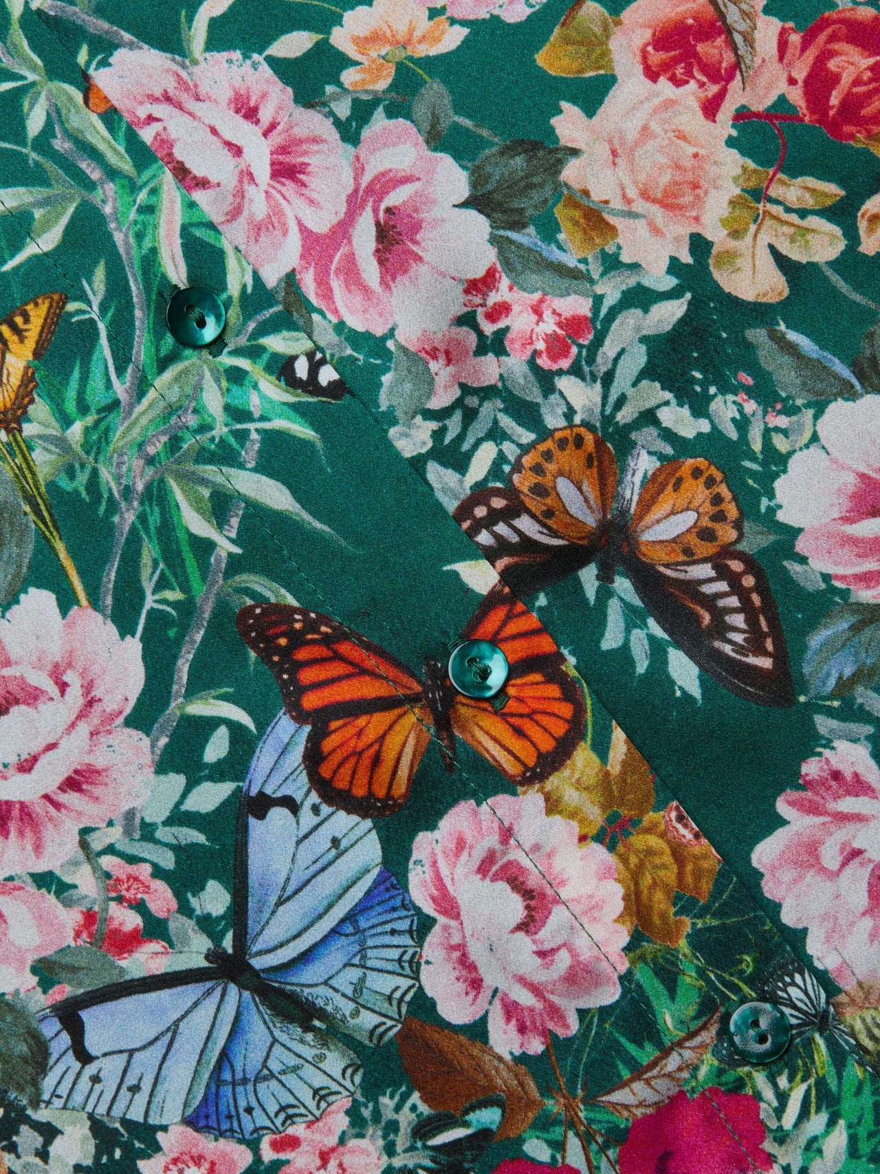 Tyler Silk Blouse in Bottle Green Multi Charonda Butterfly | L'AGENCE sale