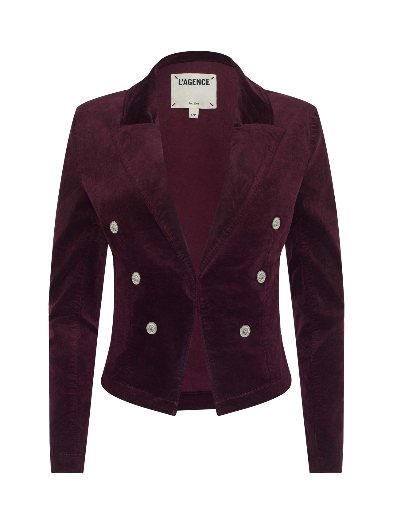 Wayne Velvet Blazer in Dark Port | L'AGENCE sale