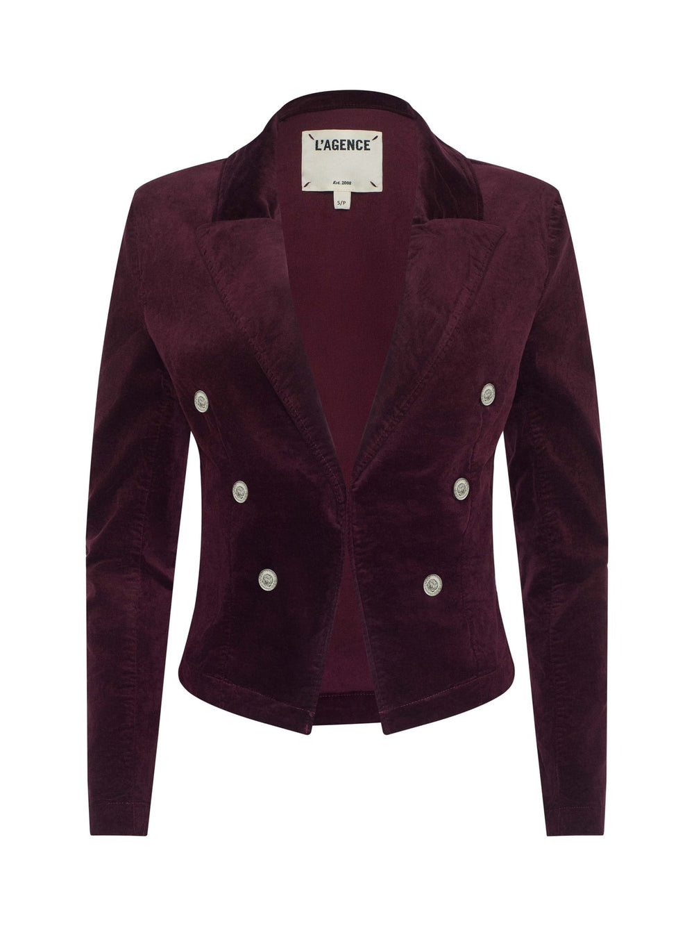 Wayne Velvet Blazer in Dark Port | L'AGENCE sale