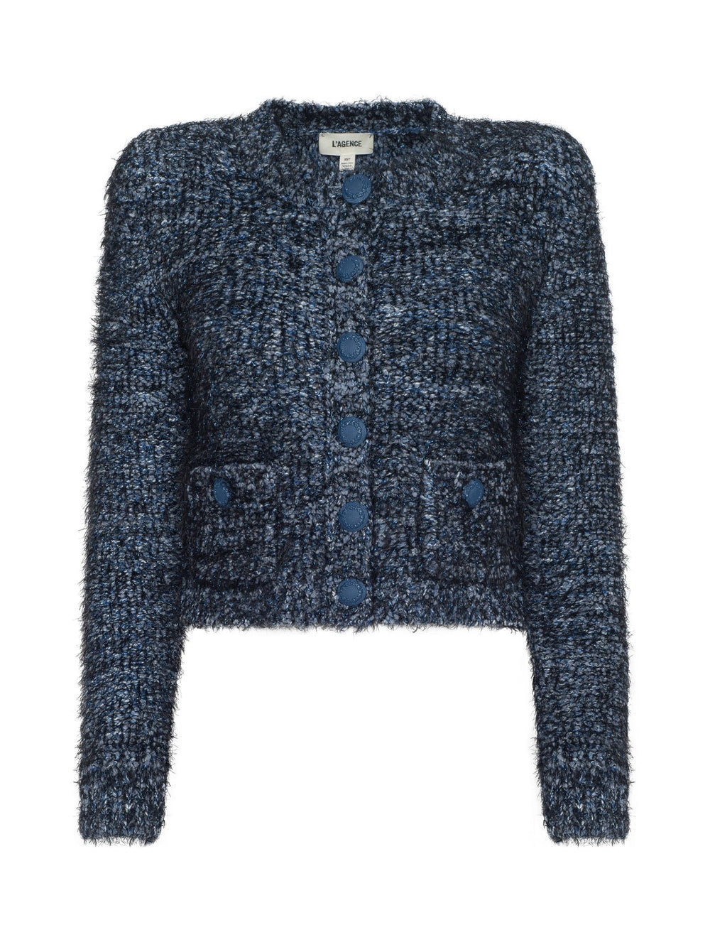 Una Knit Cardigan in Stone Blue Multi | L'AGENCE for sale
