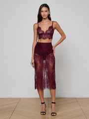 Aislin Lace Bralette in Dark Port | L'AGENCE Women