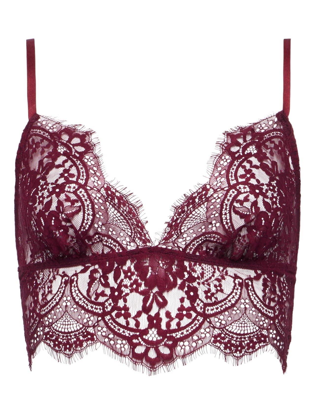 Aislin Lace Bralette in Dark Port | L'AGENCE Women