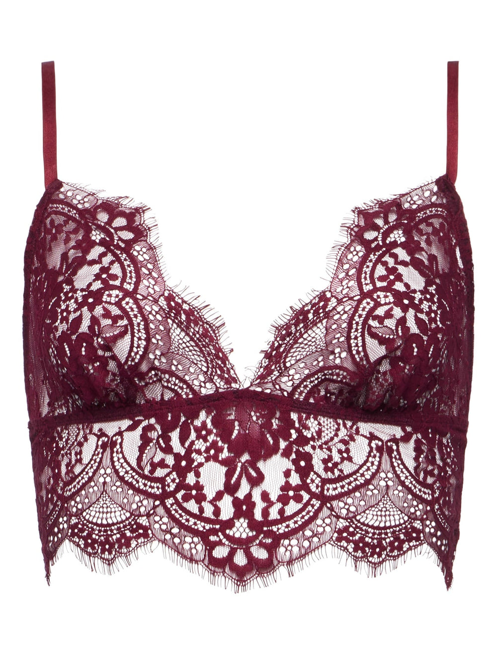 Aislin Lace Bralette in Dark Port | L'AGENCE Women