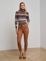 Olene Turtleneck in Stone Blue/Brown Multi | L'AGENCE Women