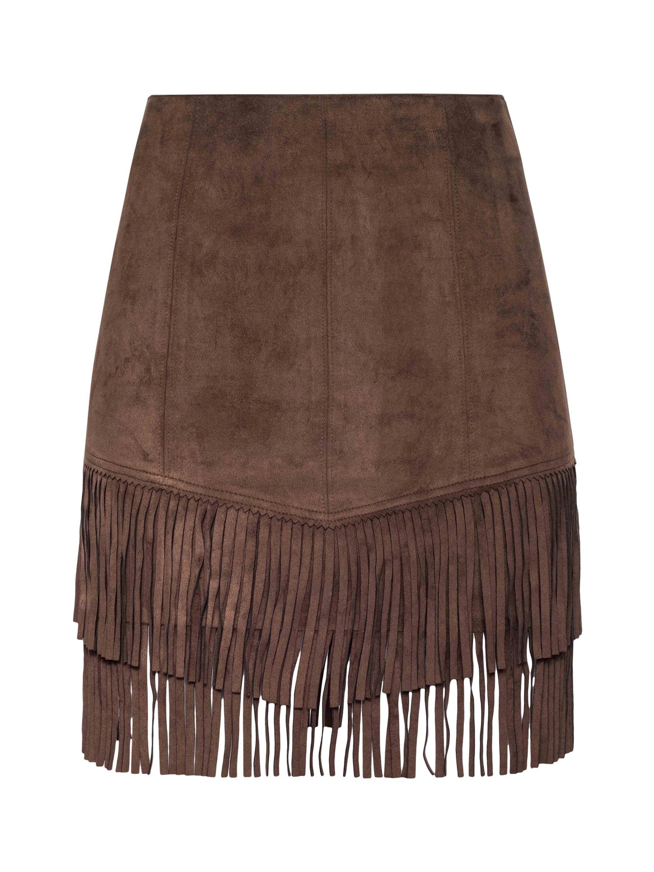 Lyle Vegan Suede Mini Skirt in Carafe Brown | L'AGENCE online