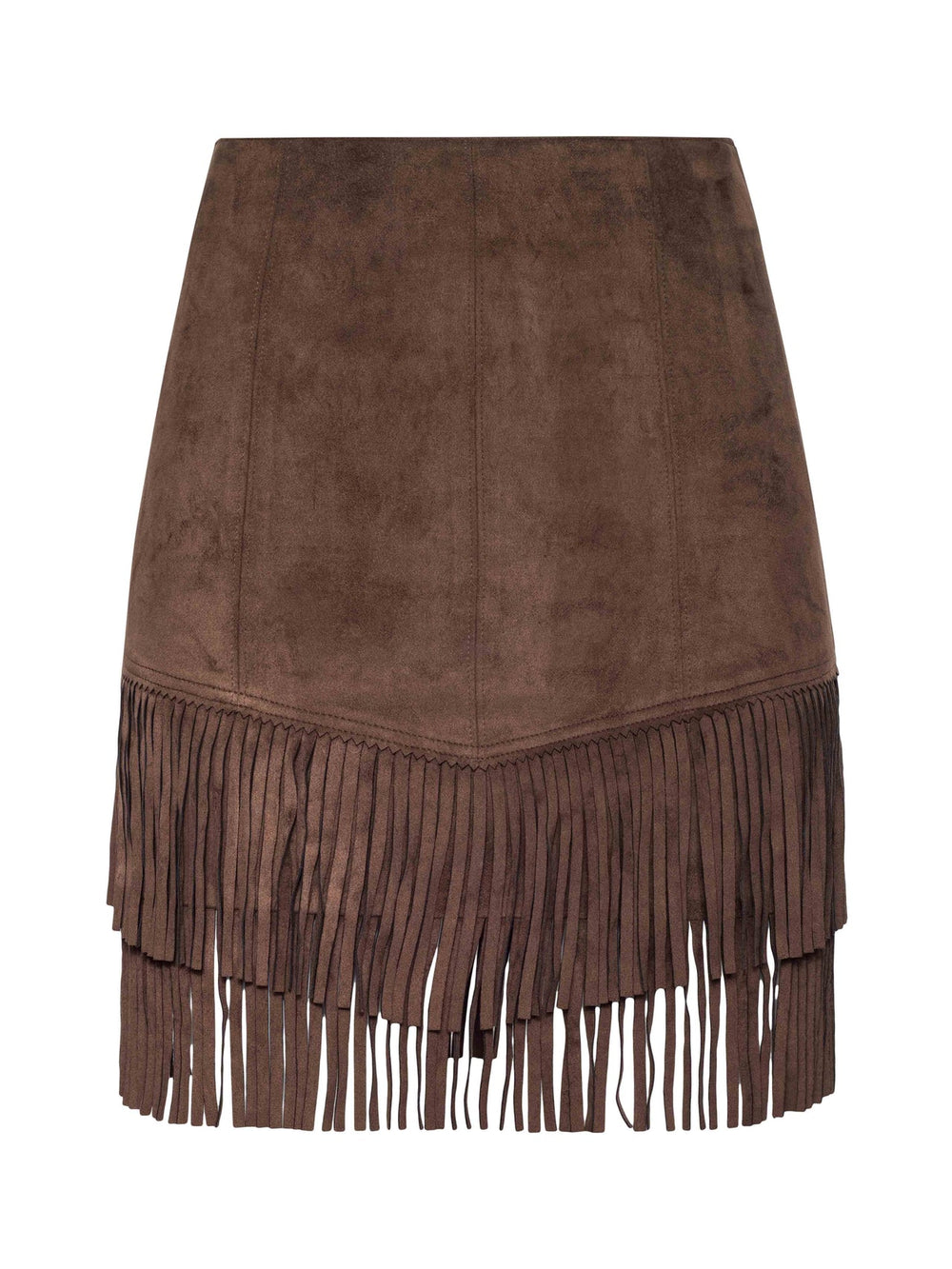 Lyle Vegan Suede Mini Skirt in Carafe Brown | L'AGENCE online