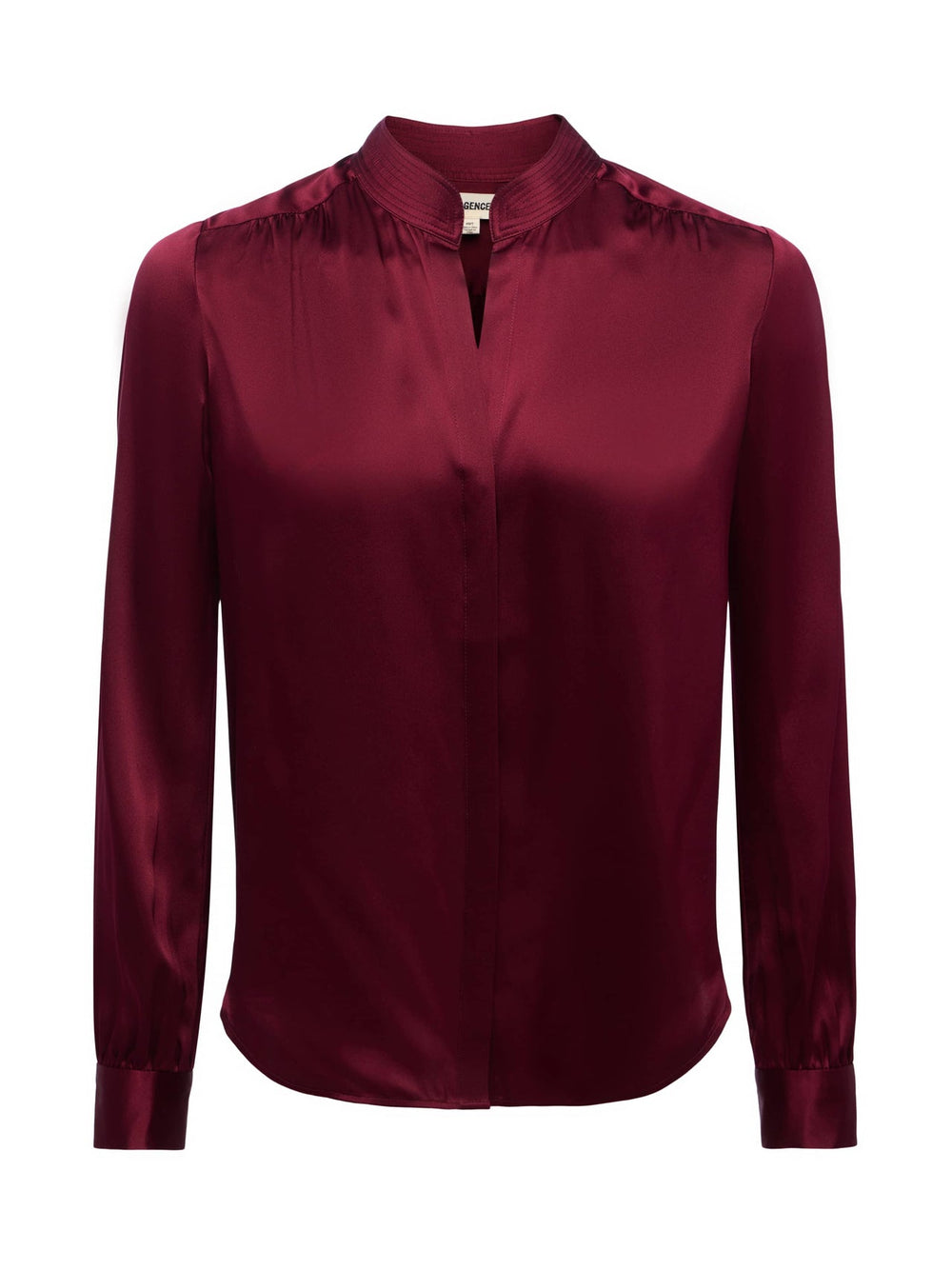 Bianca Silk Blouse in Dark Port | L'AGENCE discount