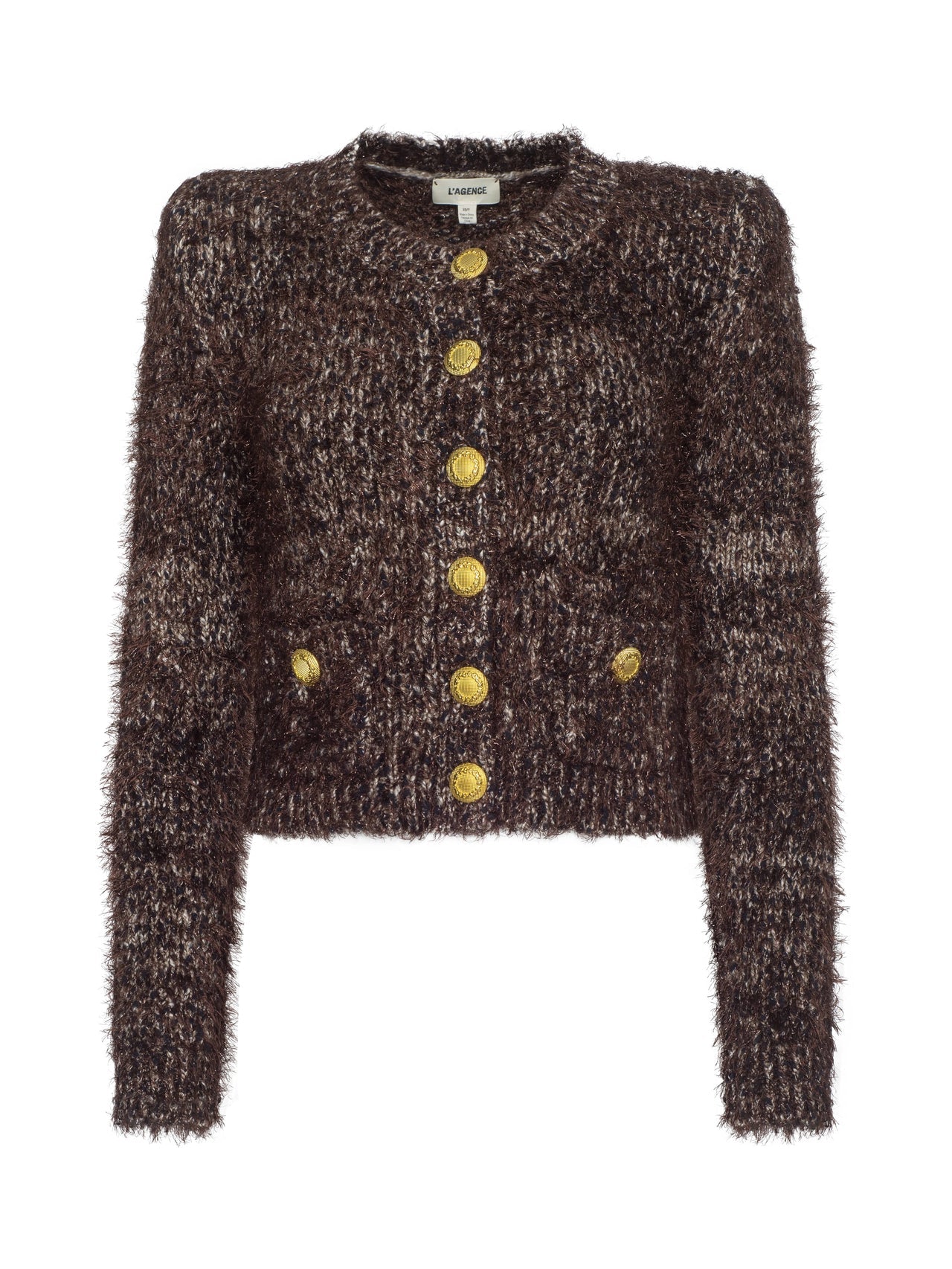 Una Knit Cardigan in Chocolate Multi | L'AGENCE Women