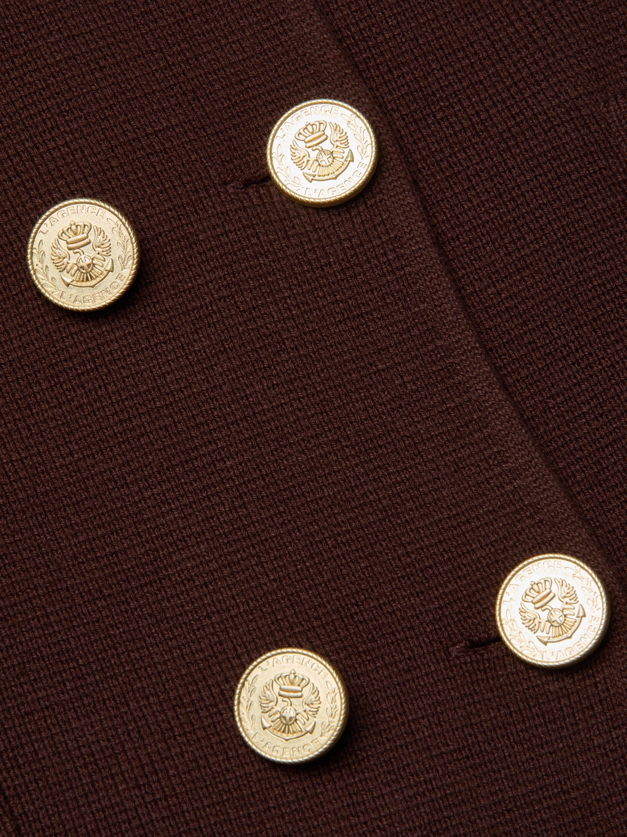 Madilyn Knit Jacket in Chocolate/Gold | L'AGENCE discount
