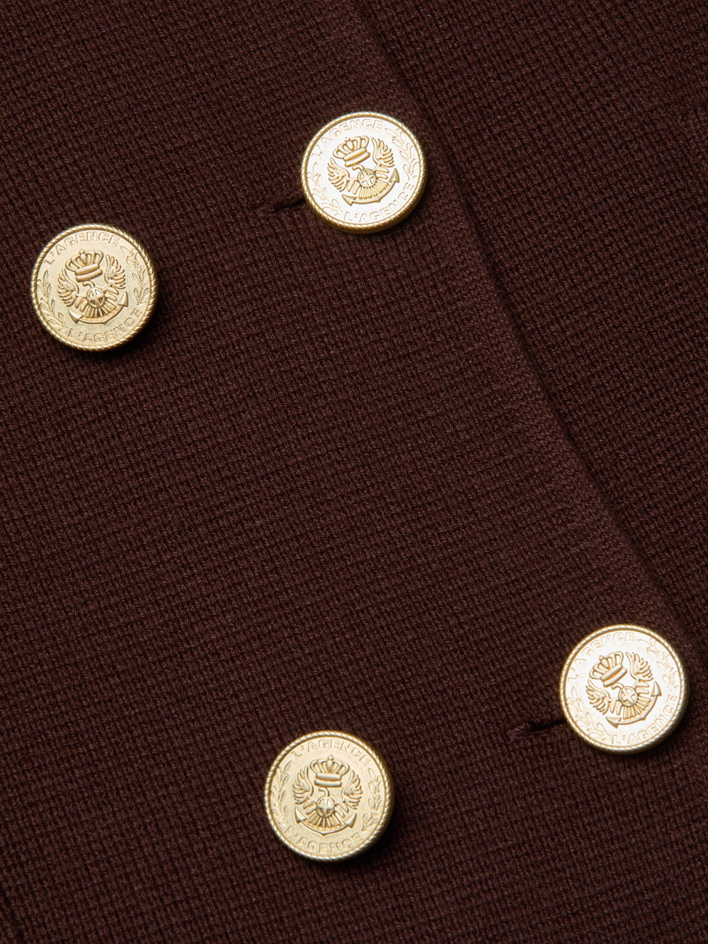 Madilyn Knit Jacket in Chocolate/Gold | L'AGENCE discount