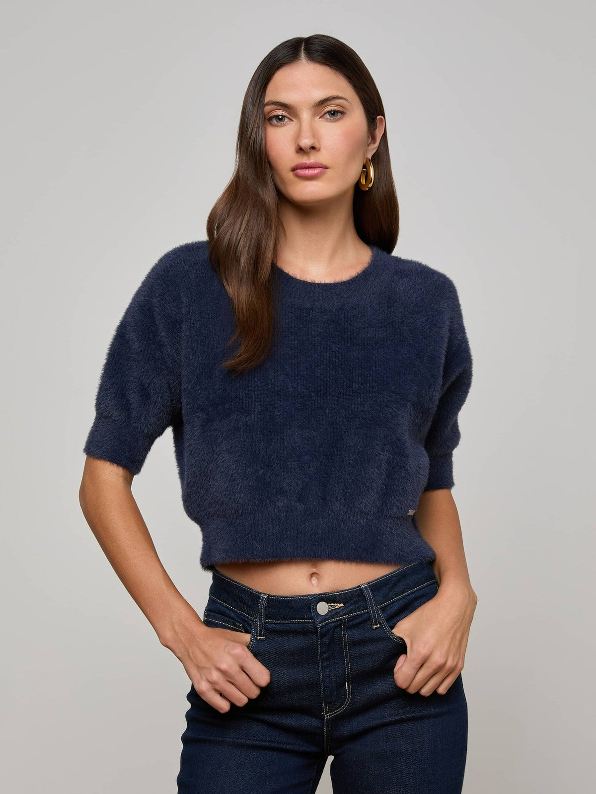 Guinevere Sweater in Midnight | L'AGENCE for sale