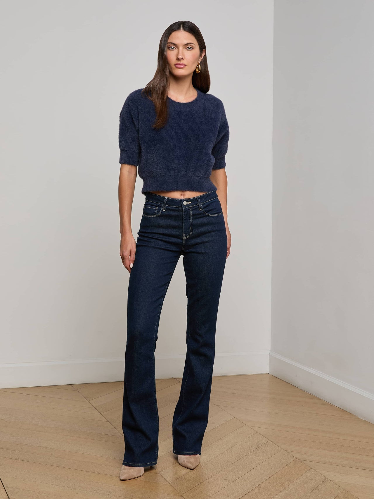 Guinevere Sweater in Midnight | L'AGENCE for sale