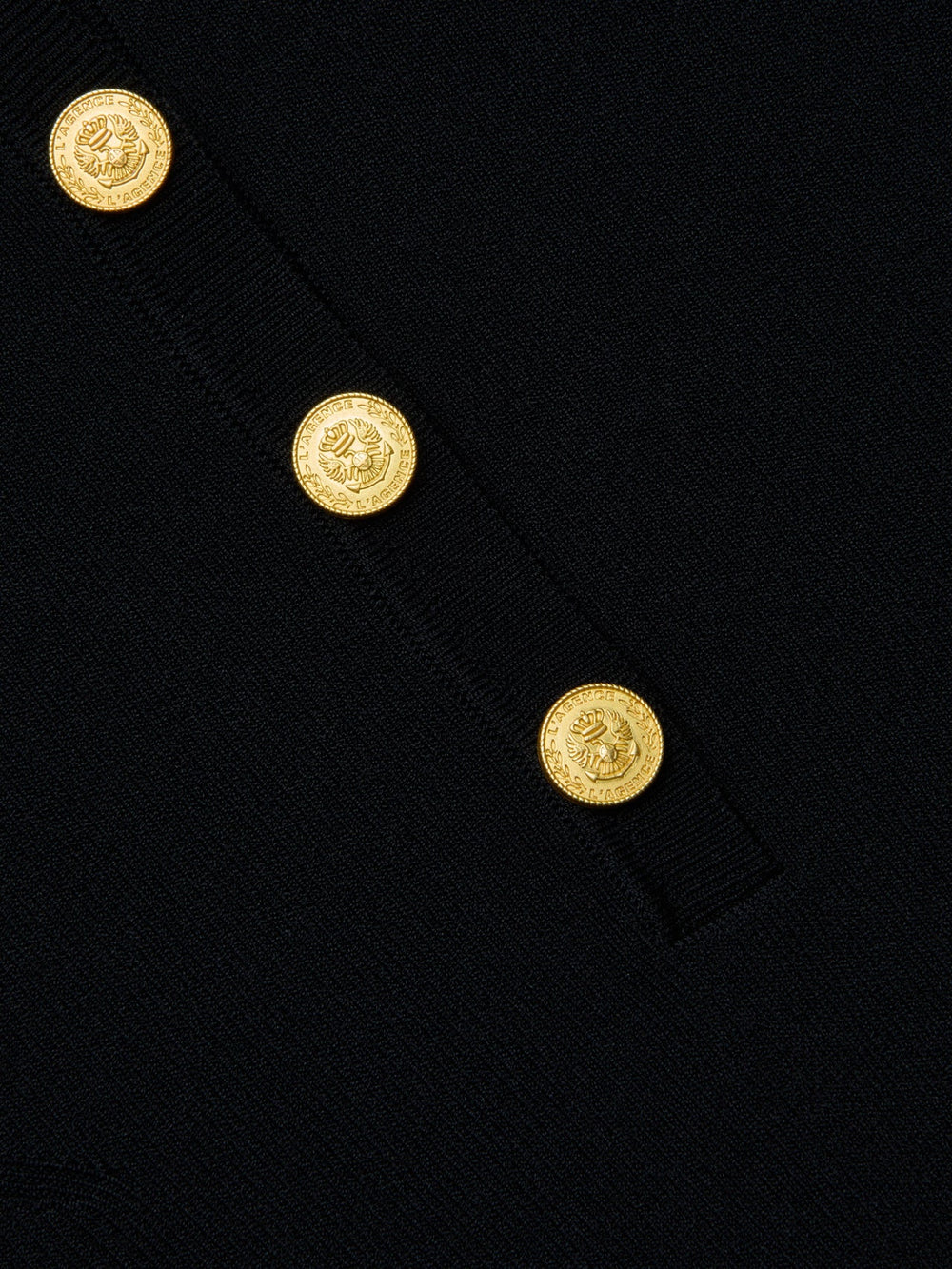 Elisabetta Knit Bodysuit in Black/Gold | L'AGENCE sale