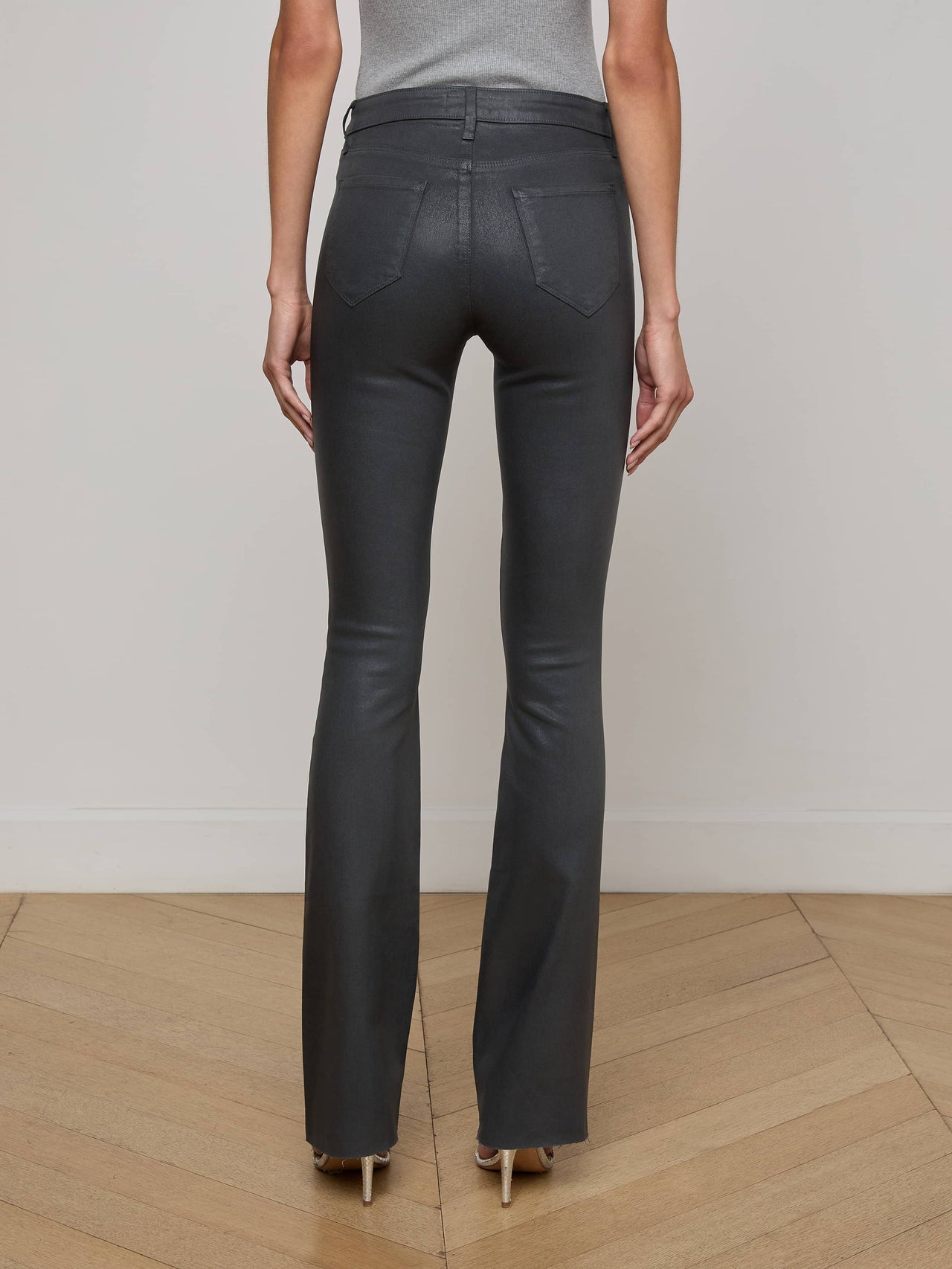 Ruth Coated Straight-Leg Jean in Dark Slate Grey Coated | L'AGENCE near me