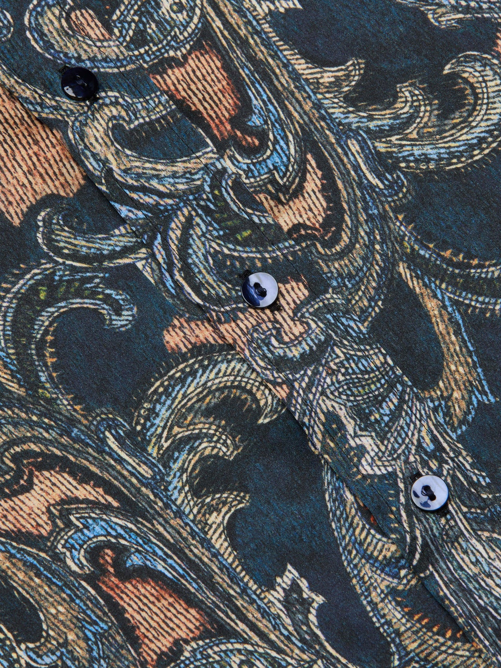 Dani Silk Blouse in Midnight Multi Etched Paisley | L'AGENCE US