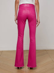 Marty Coated Flare Jean in Pink Coated | L'AGENCE discount