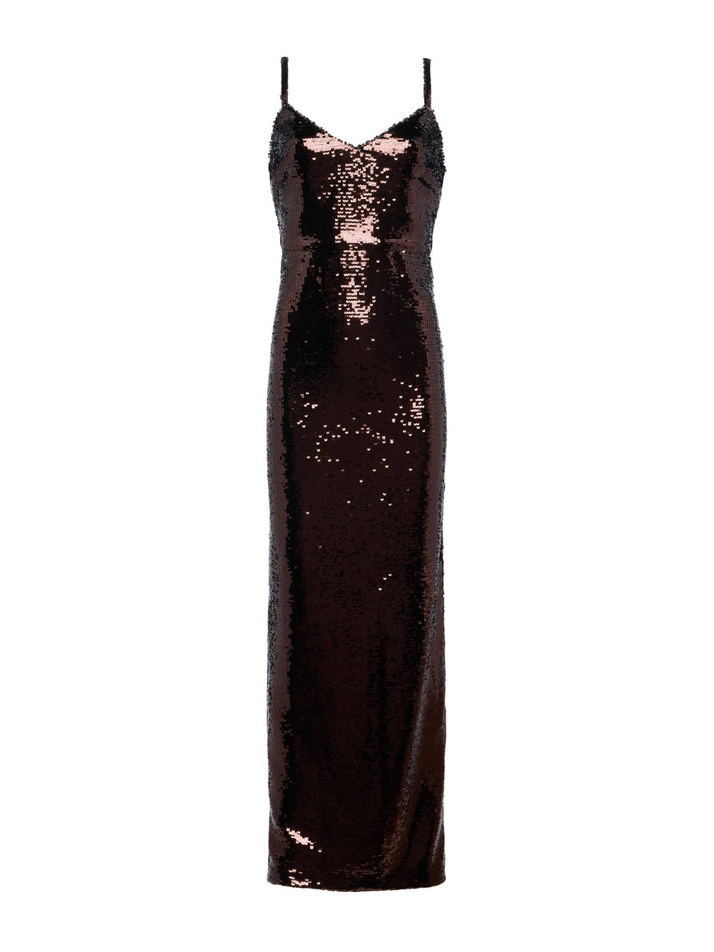 Karma Sequin Maxi Dress in Chocolate | L'AGENCE for sale
