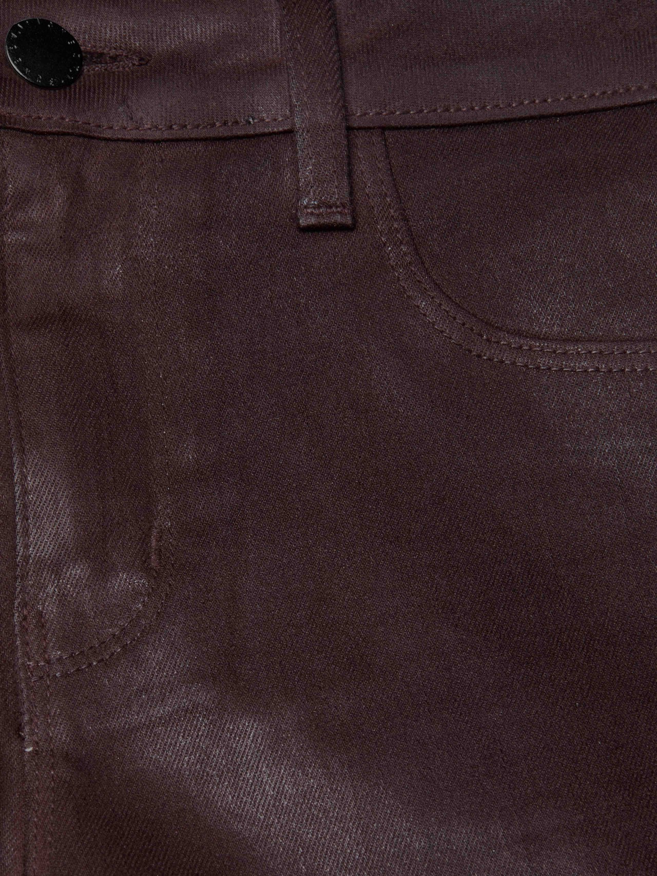 Marguerite Coated Skinny Jean in Chocolate Coated | L'AGENCE discount