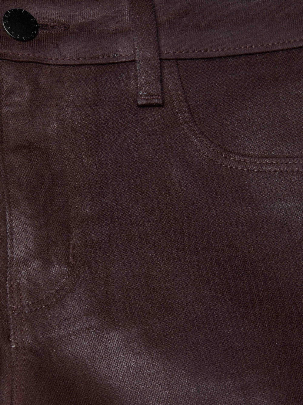 Marguerite Coated Skinny Jean in Chocolate Coated | L'AGENCE discount