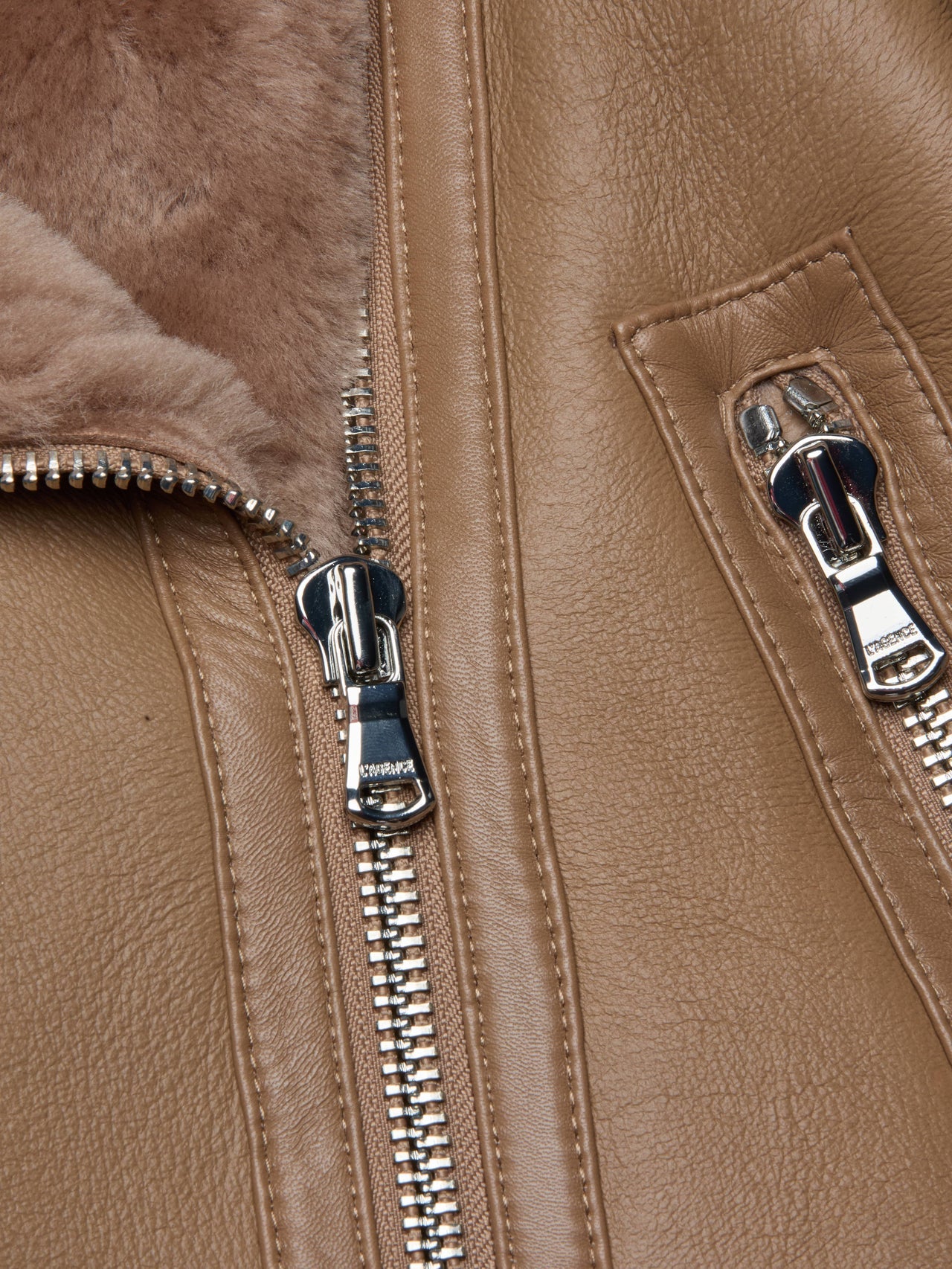 Pike Shearling Leather Jacket in Chanterelle | L'AGENCE near me