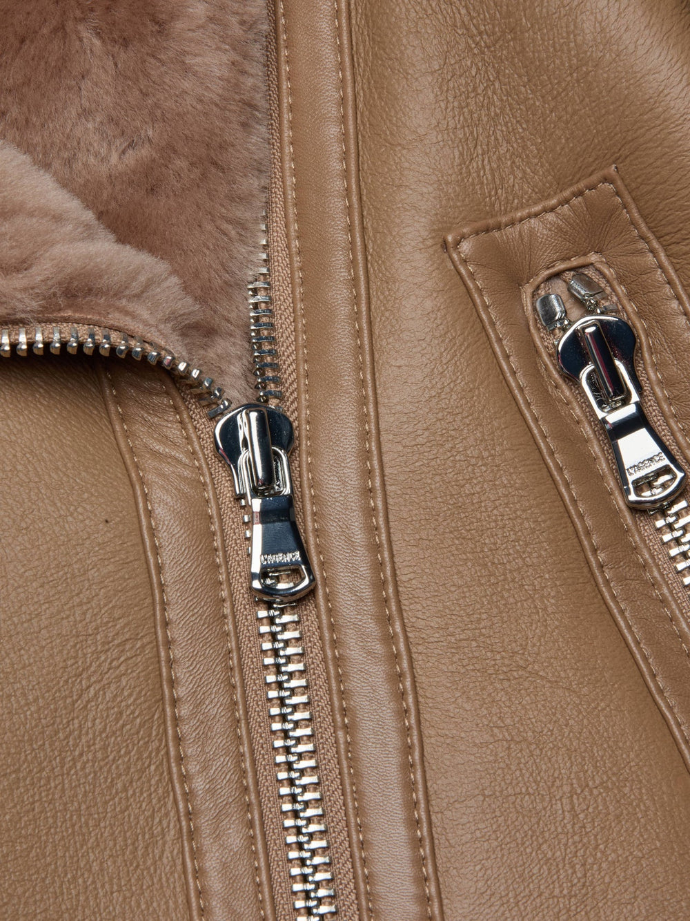 Pike Shearling Leather Jacket in Chanterelle | L'AGENCE near me
