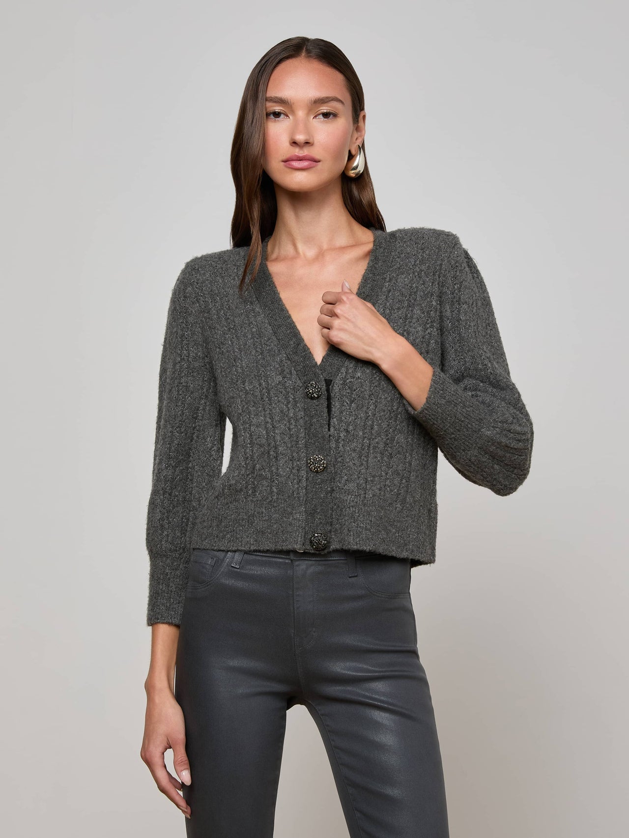 Talulla Cardigan in Charcoal | L'AGENCE online