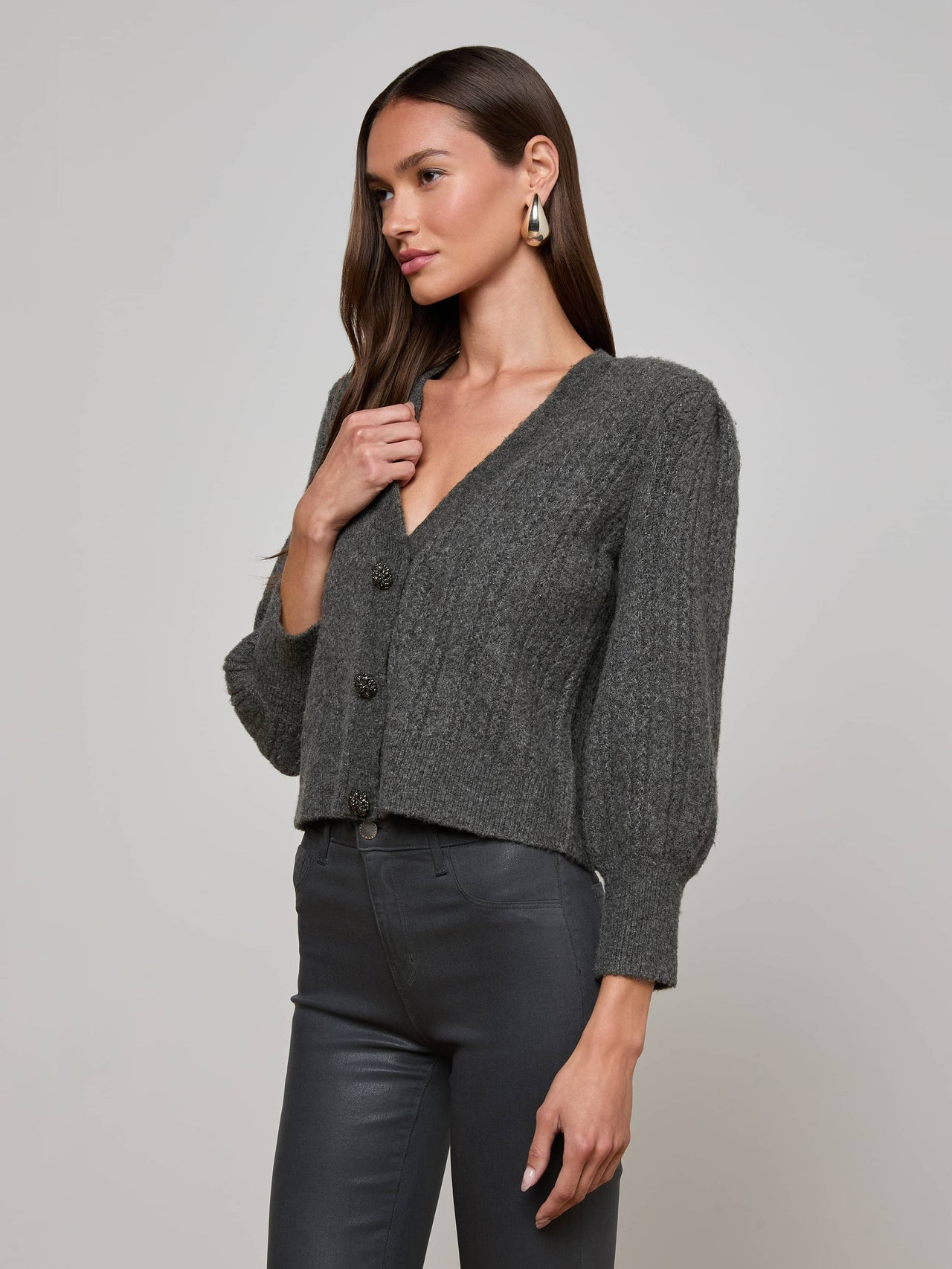 Talulla Cardigan in Charcoal | L'AGENCE online
