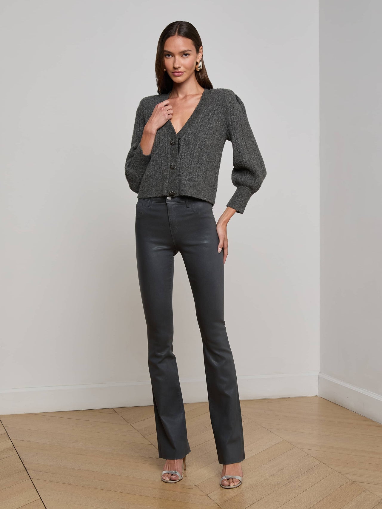Talulla Cardigan in Charcoal | L'AGENCE online