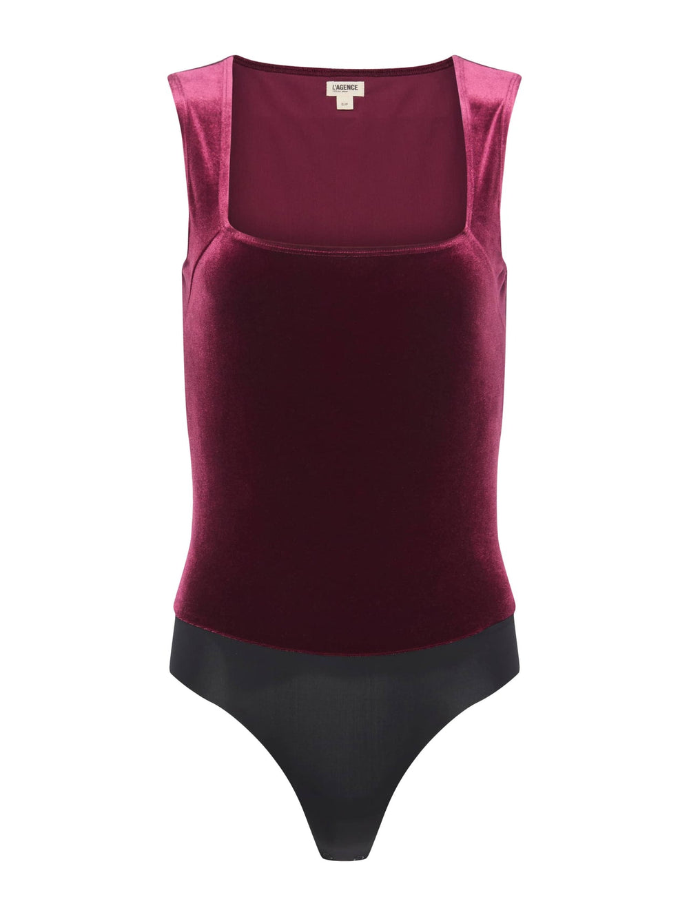 Molly Velvet Bodysuit in Dark Port | L'AGENCE US