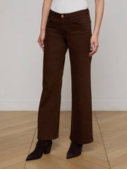 Joanne Low-Rise Wide-Leg Jean in Brown | L'AGENCE online