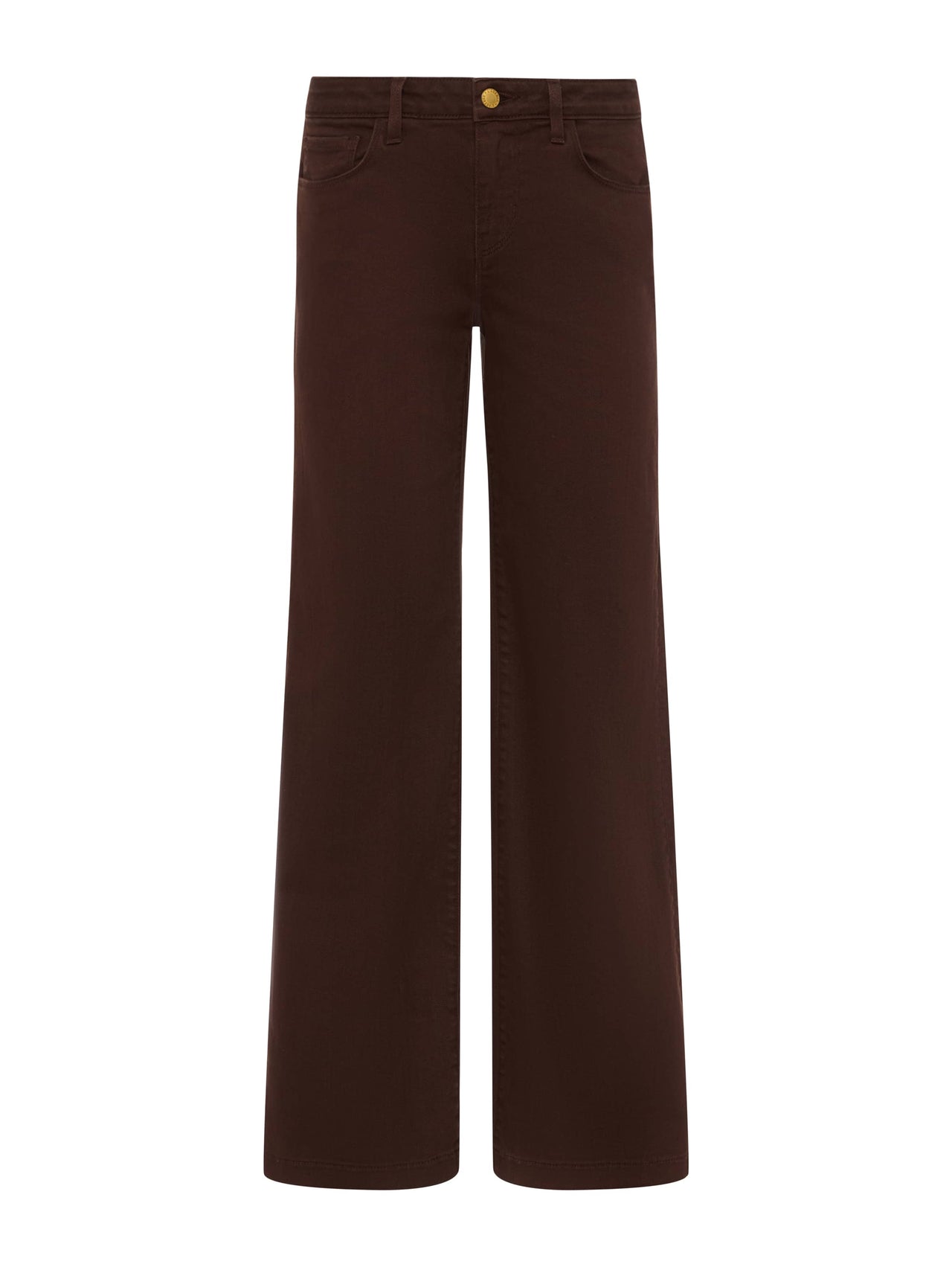 Joanne Low-Rise Wide-Leg Jean in Brown | L'AGENCE online