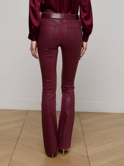 Ruth Coated Straight-Leg Jean in Dark Port Coated | L'AGENCE US
