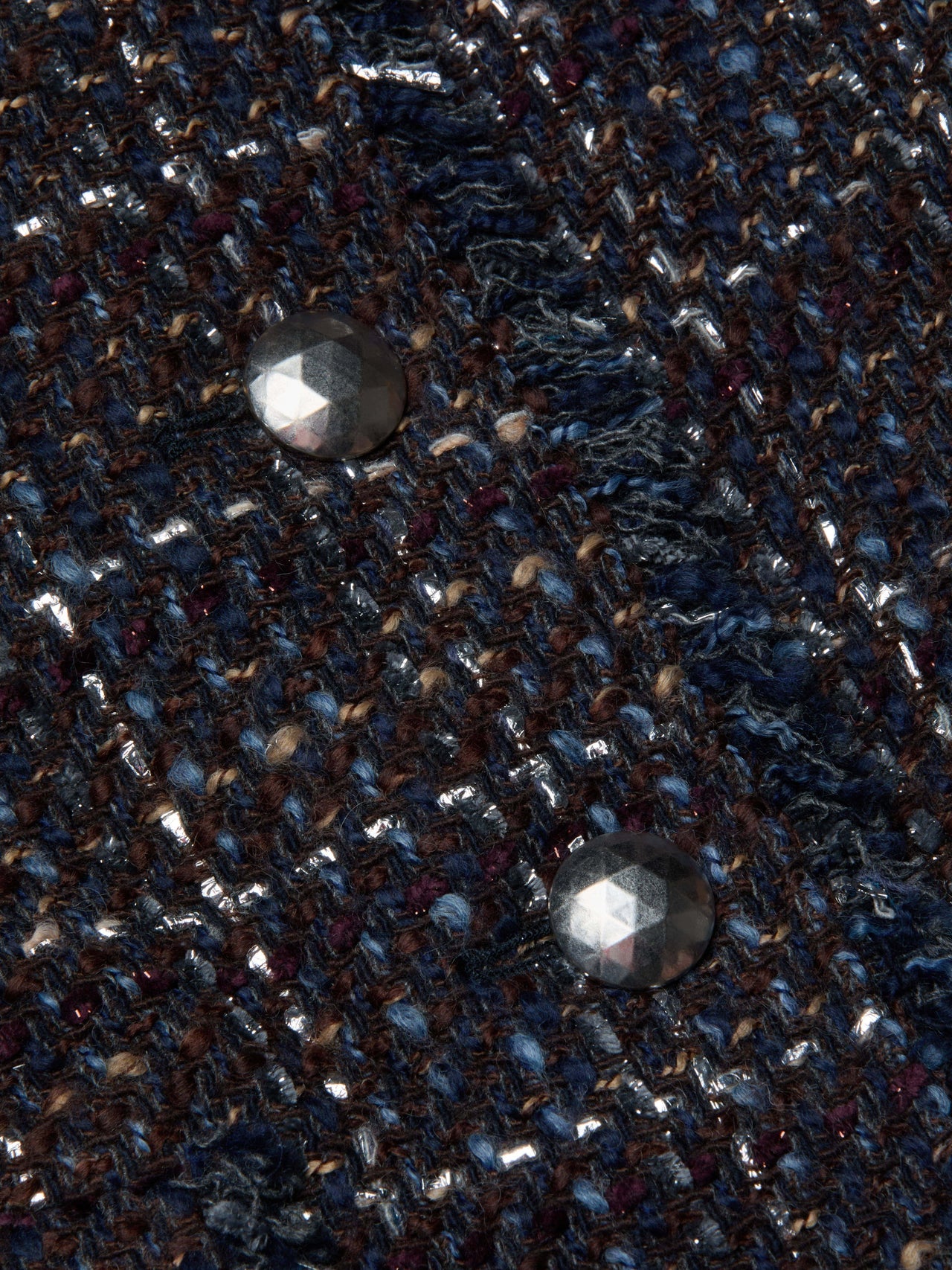 Zaya Tweed Jacket in Midnight Brown Multi Tweed | L'AGENCE sale