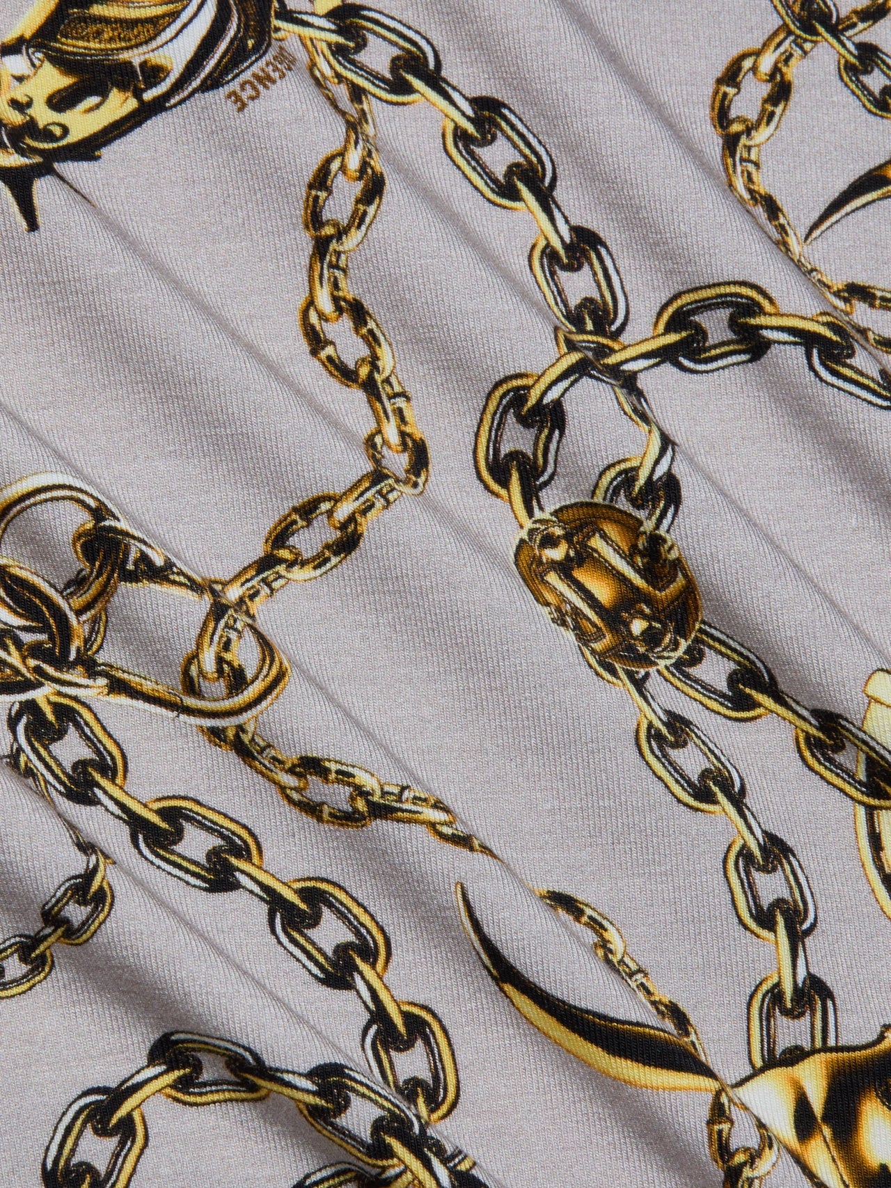 Ressi Fitted Tee in Smoke Grey/Gold Long Horn Chain | L'AGENCE discount