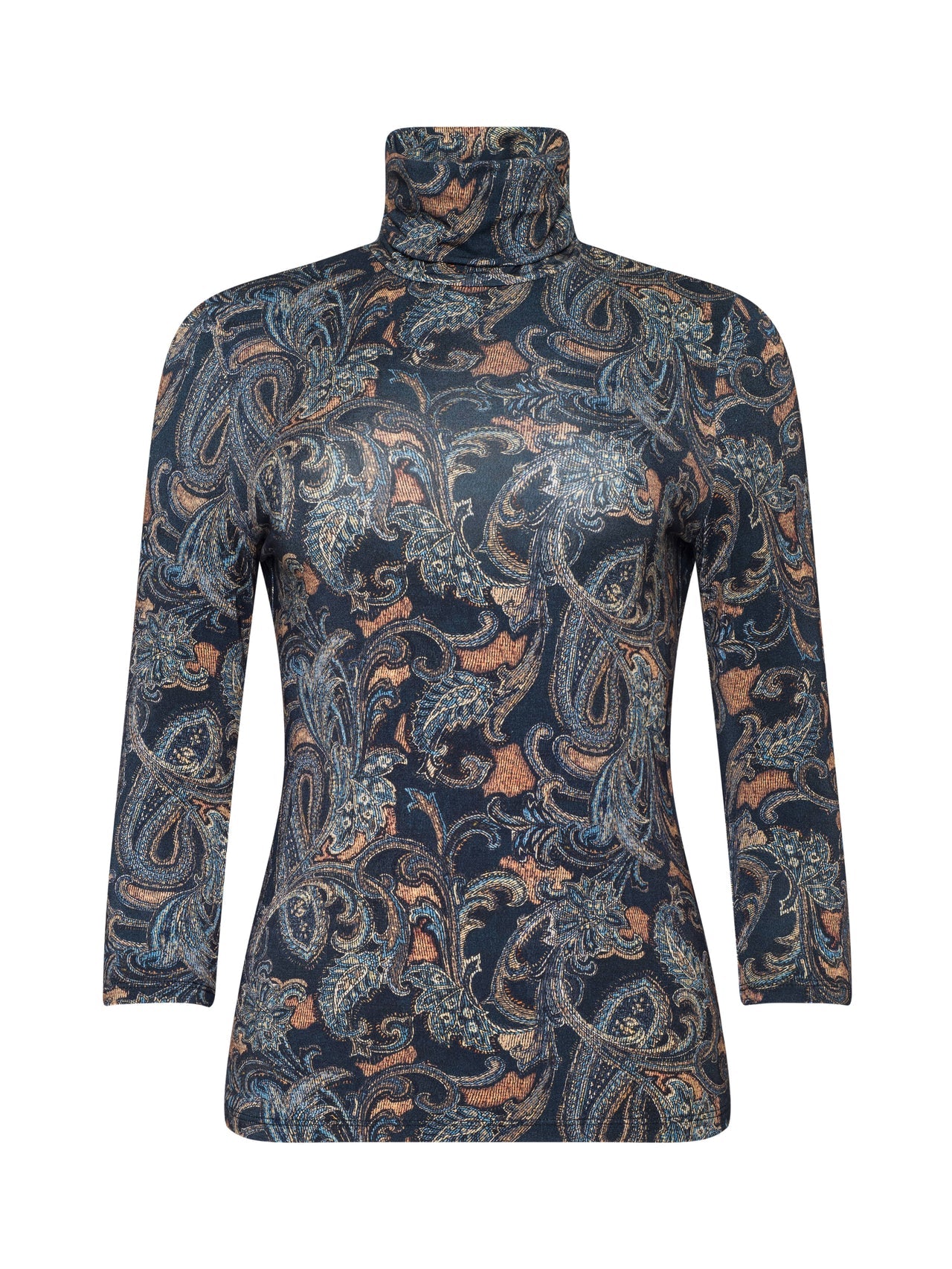 Aja Turtleneck in Midnight Multi Etched Paisley | L'AGENCE discount