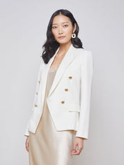 Kenzie Blazer in Ivory | L'AGENCE discount