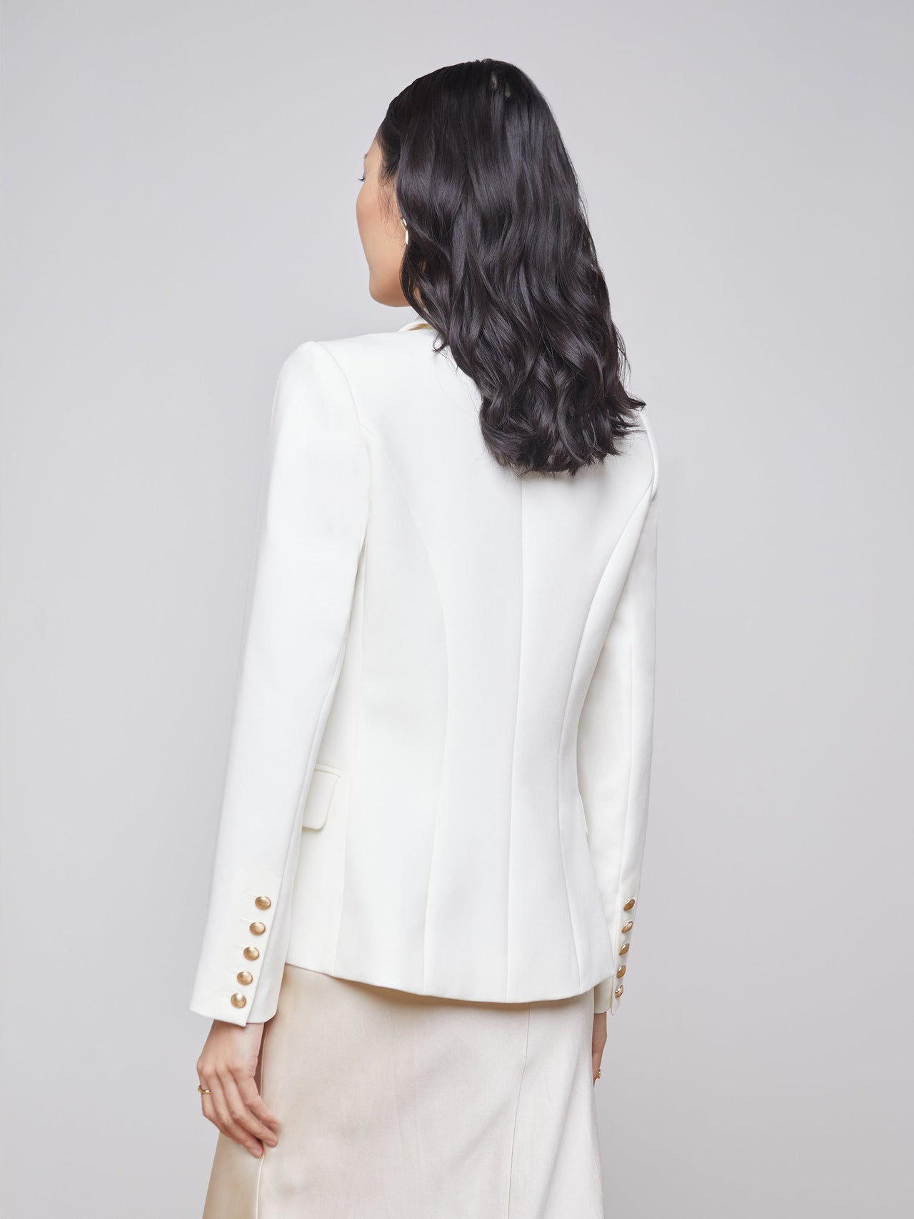 Kenzie Blazer in Ivory | L'AGENCE discount