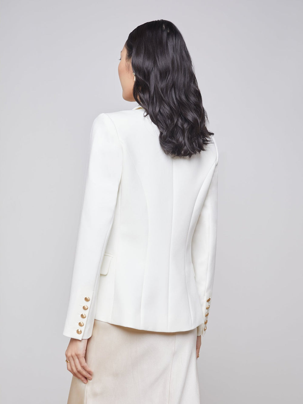 Kenzie Blazer in Ivory | L'AGENCE discount